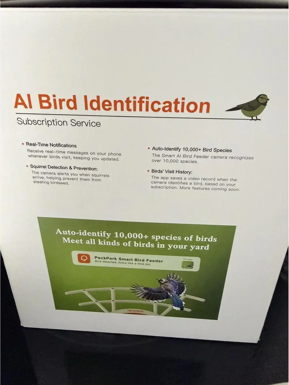 Peck Perk 2K Smart Feeder Cam with Night Vision and Motion Detection